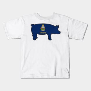 Kansas BBQ Pig Pride KS Kids T-Shirt